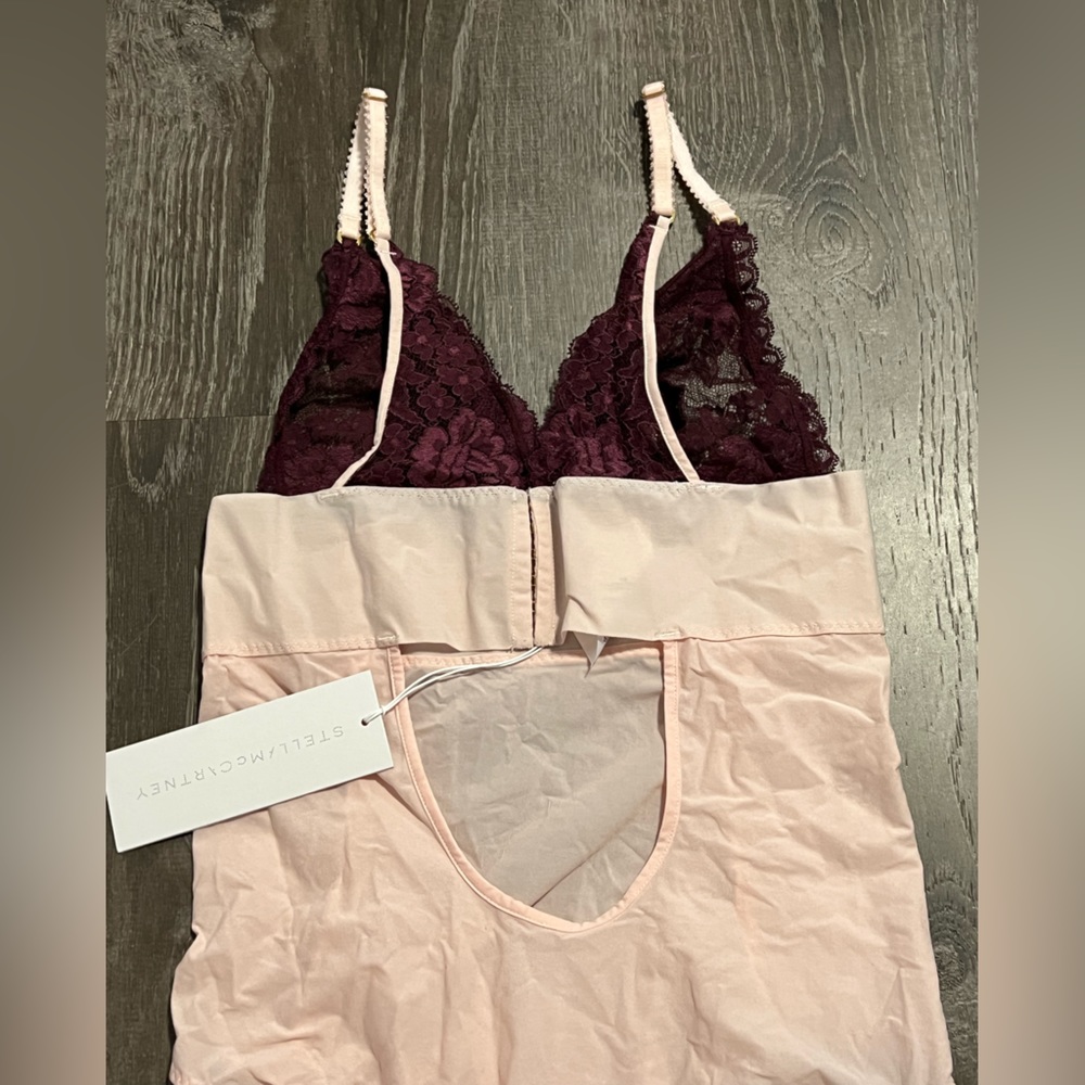 Stella McCartney**Pink/ Burgundy Lace Bodysuit**XS $229 - Picture 6 of 7